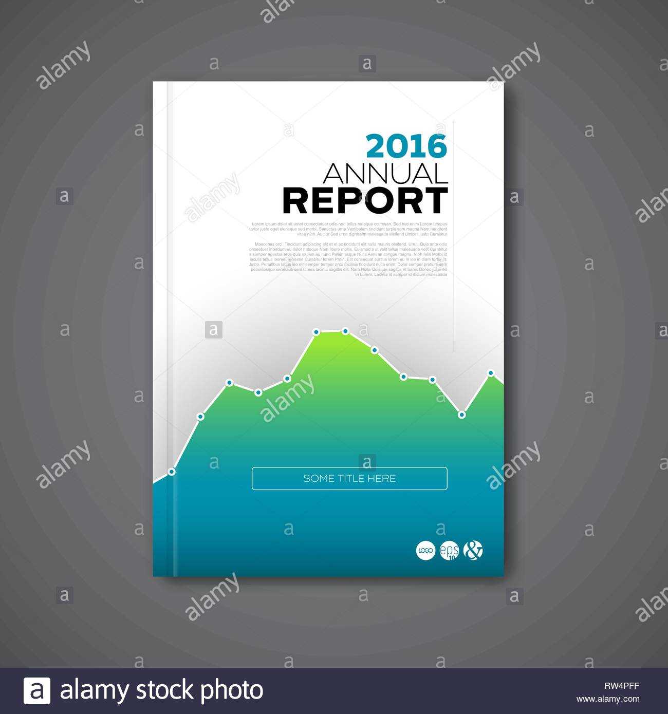 Modern Vector Annual Report Review Design Template With Big In Annual Review Report Template