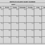 Month At A Glance Blank Calendar Template – Karan.ald2014 Within Month At A Glance Blank Calendar Template