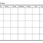 Month At A Glance Calendar Printable Blank Downloadable Regarding Month At A Glance Blank Calendar Template