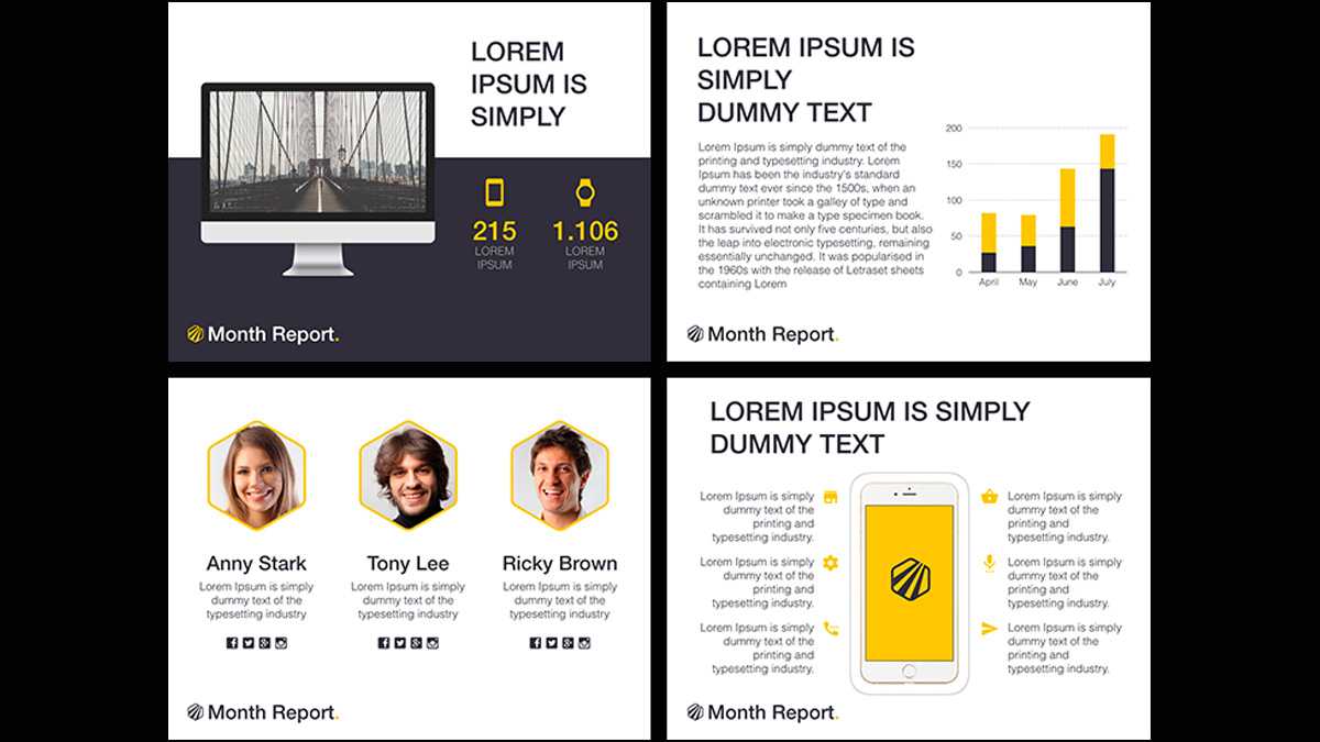 Month Report Powerpoint Template In Monthly Report Template Ppt