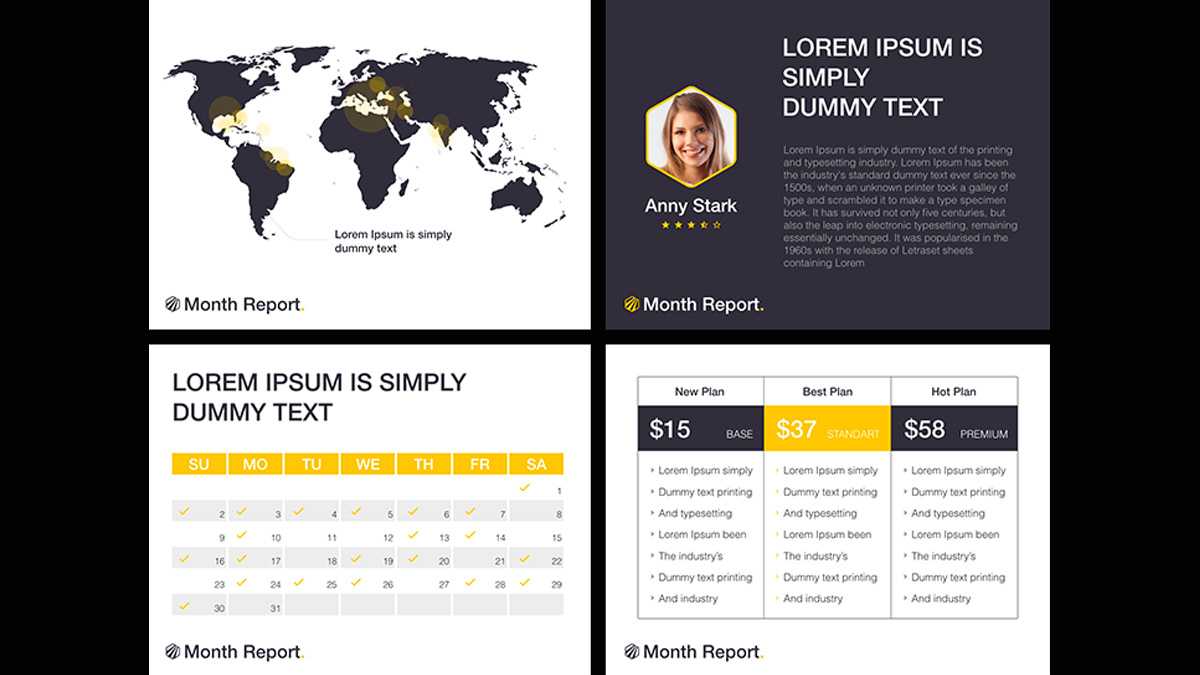 Month Report Powerpoint Template With Regard To Monthly Report Template Ppt