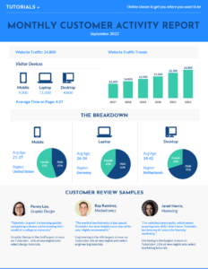 Monthly Consumer Activity Report Template in Monthly Activity Report Template