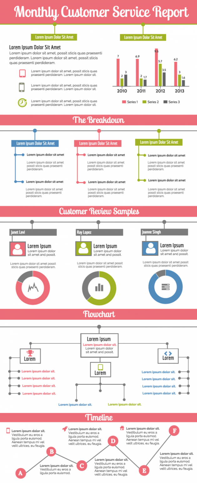 Monthly Customer Service Report Template Venngage Customer Within Report Template Word 2013
