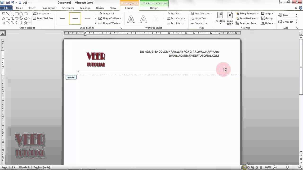 Ms Word 2010 | How To Create Custom Header And Footer With Header Templates For Word