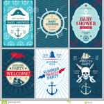 Nautical Baby Shower, Birthday, Beach Party Vector Pertaining To Nautical Banner Template