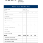 Nice Feedback Form Template For Training Evaluation For Blank Evaluation Form Template