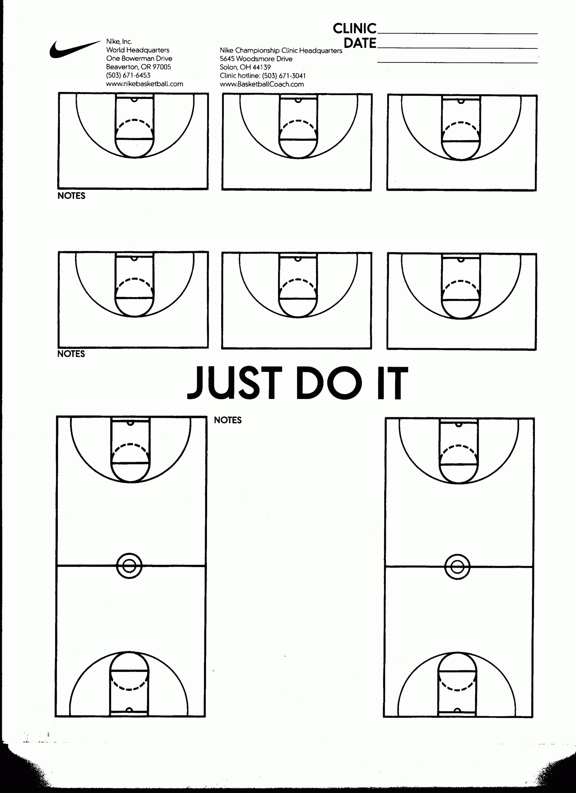 Nike Template | Hoop Infusion With Scouting Report Basketball Template