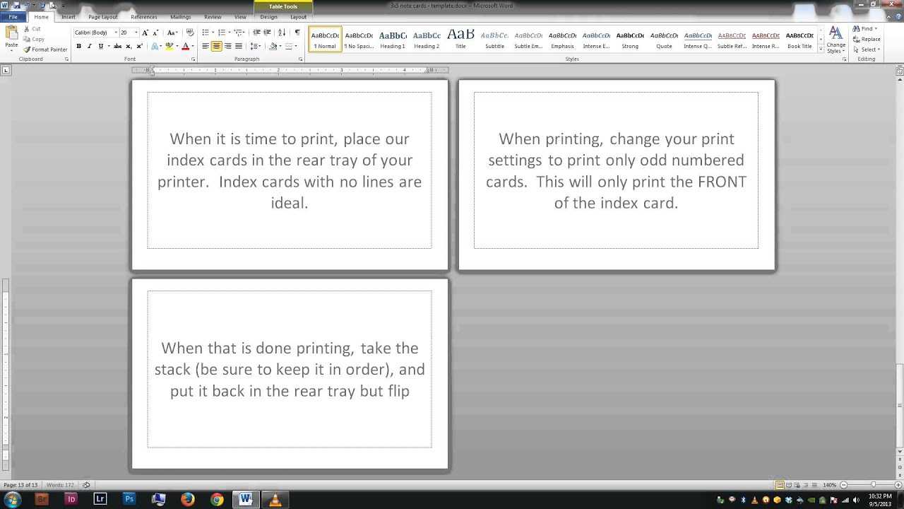 Note/index Cards – Word Template Regarding Flashcard Template Word
