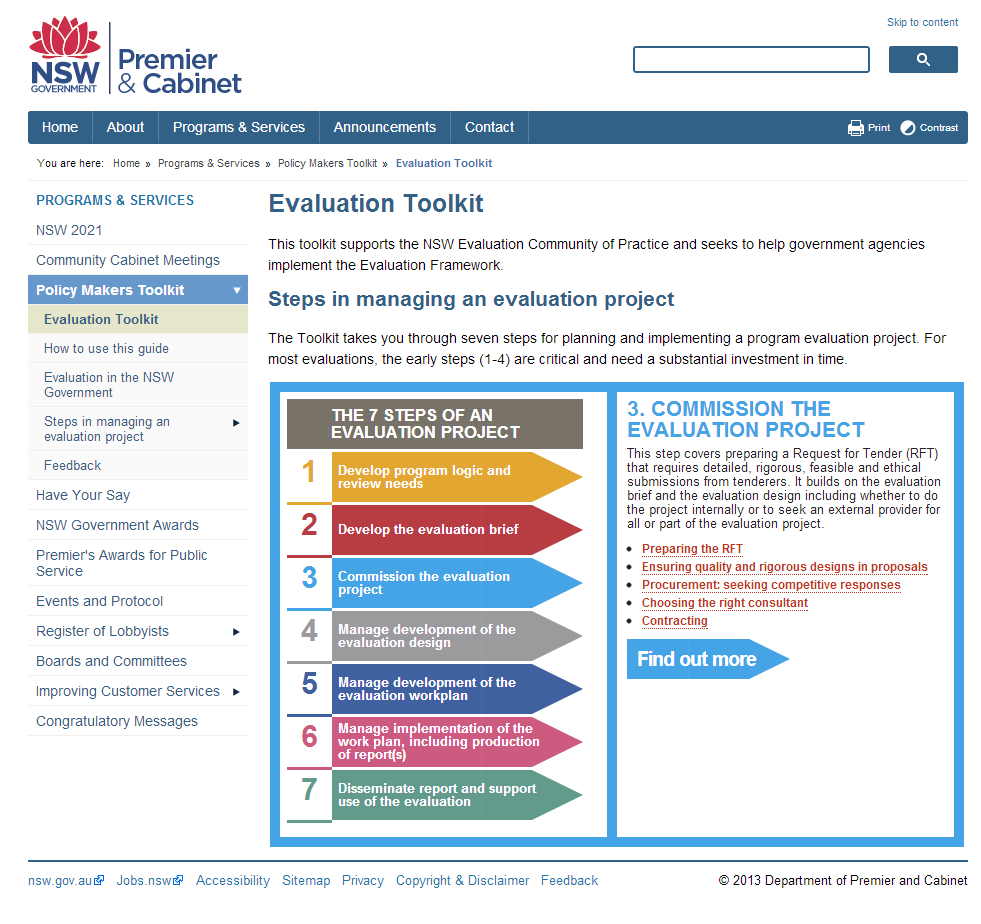 Nsw Government Evaluation Toolkit | Better Evaluation Inside Monitoring And Evaluation Report Writing Template