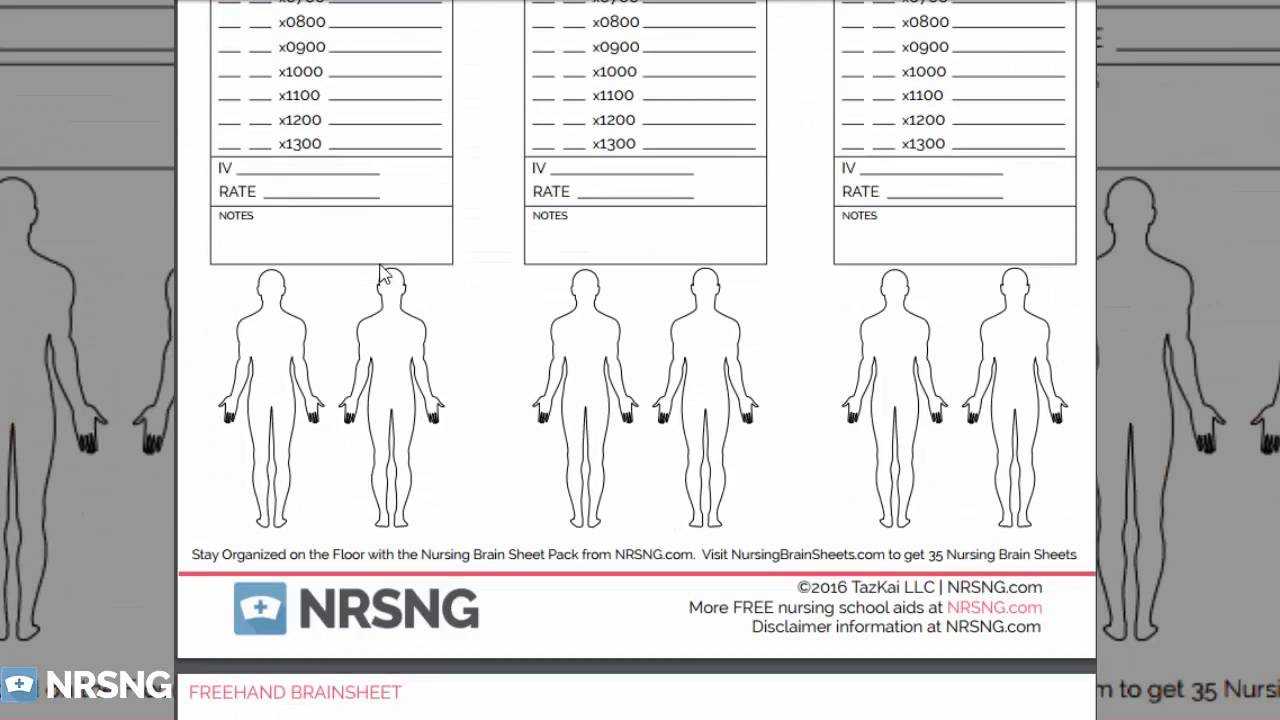 Nursing Brain Sheets Database [Free Download] (Templates Of Brainsheets An  Report Sheets For Nurses) Regarding Nurse Report Sheet Templates