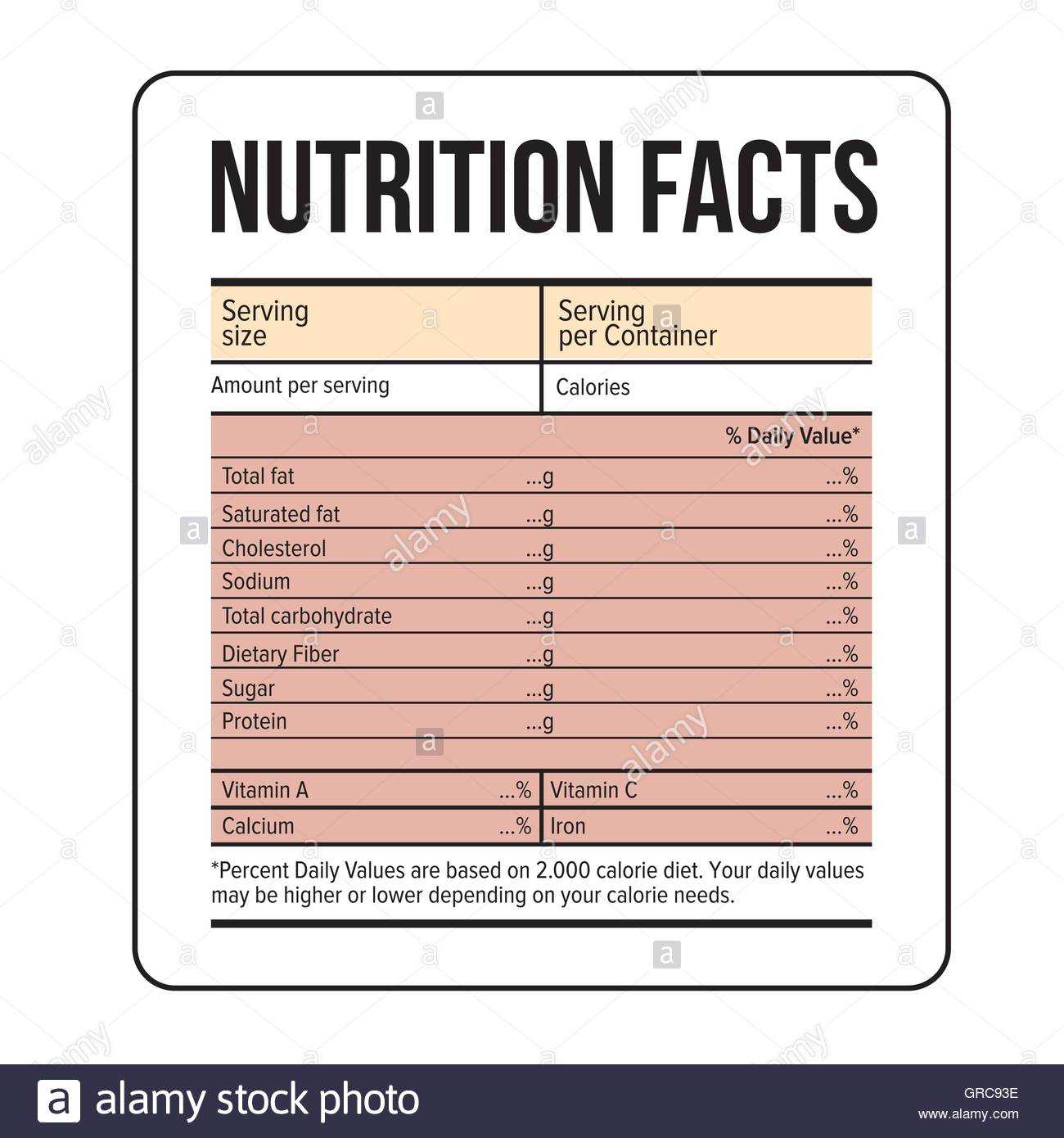 Nutrition News: Blank Nutrition Facts Label Template With Regard To Nutrition Label Template Word