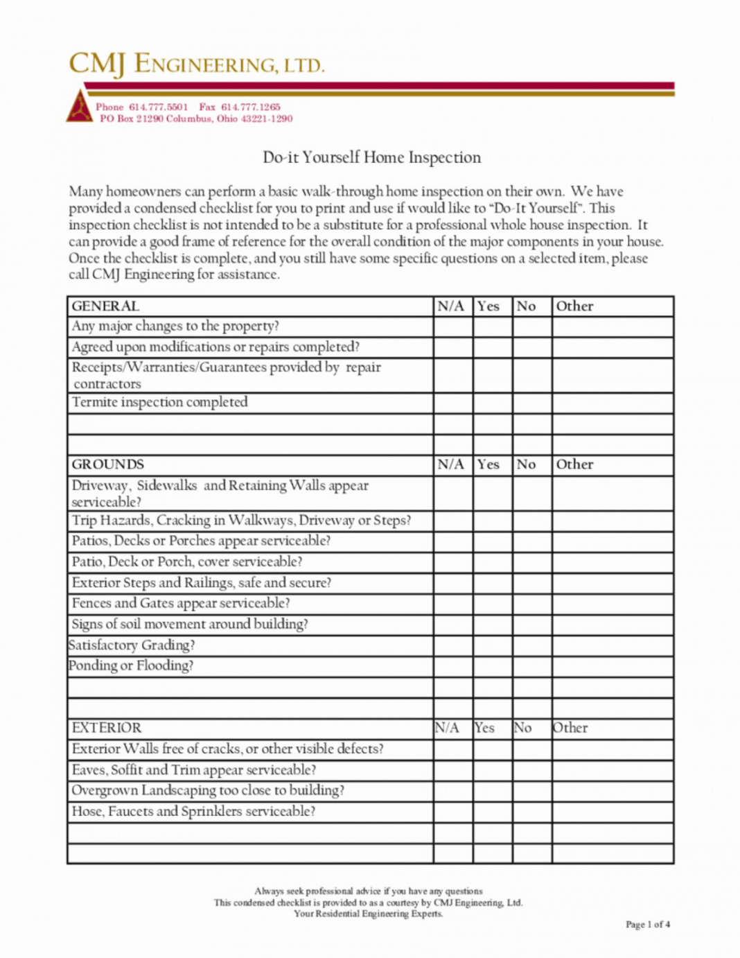 Ohs Monthly Report Template Audit Hazard Inspection Checklist In Ohs Monthly Report Template