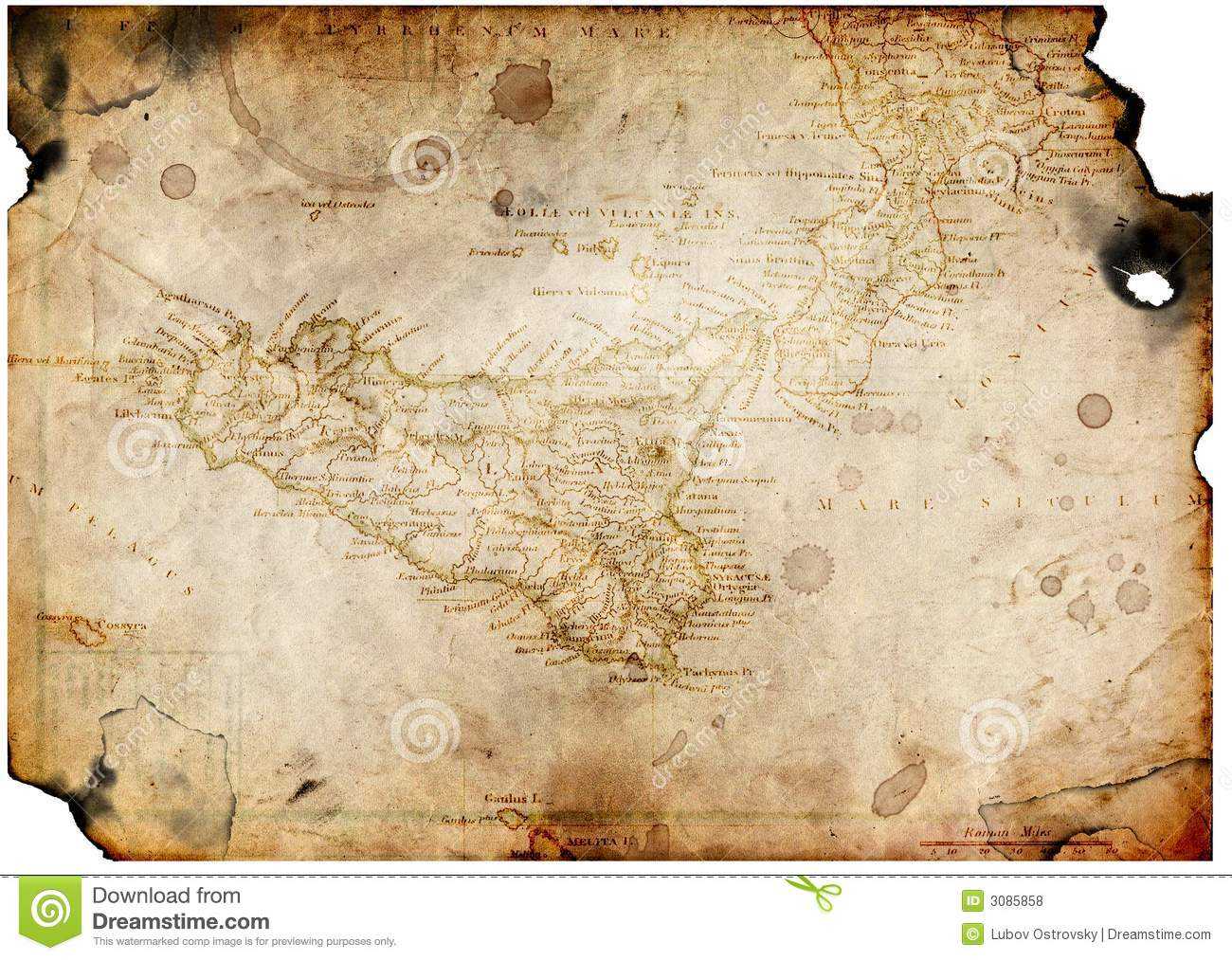 Old Paper With Treasure Map Stock Illustration Inside Blank Pirate Map Template