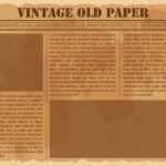 Old Vintage Newspaper - Download Free Vectors, Clipart for Old Blank Newspaper Template