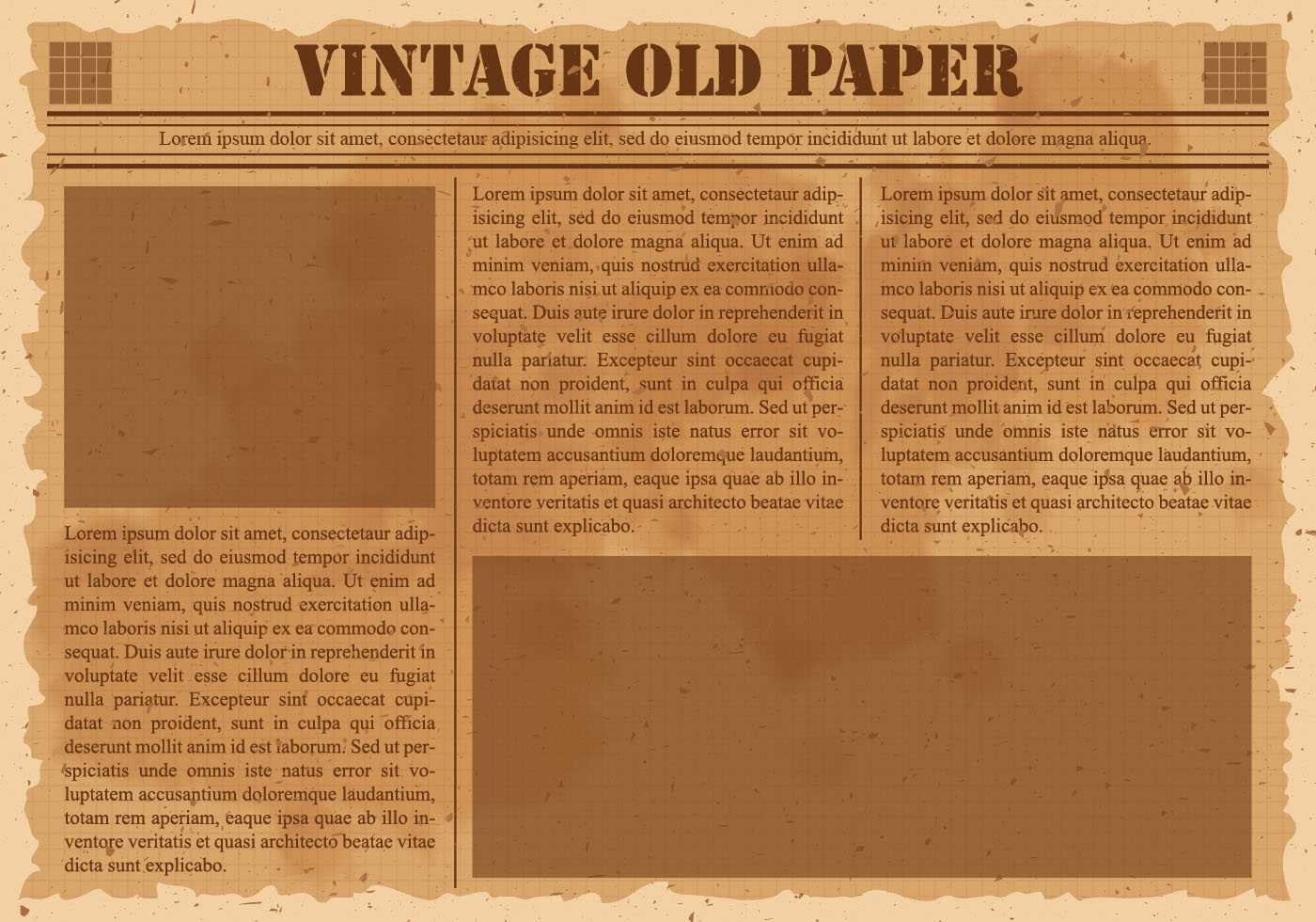 Old Vintage Newspaper - Download Free Vectors, Clipart For Old Blank Newspaper Template