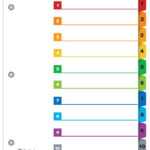 Onestep® Printable Table Of Contents Dividers, 10 Tab, Multicolor Regarding Blank Table Of Contents Template