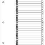 Onestep® Printable Table Of Contents Dividers, A Z, White In Blank Table Of Contents Template