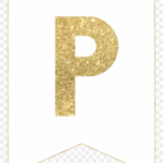 P Gold Alphabet Banner Letter – Gold Letter Banner Printable Inside Letter Templates For Banners