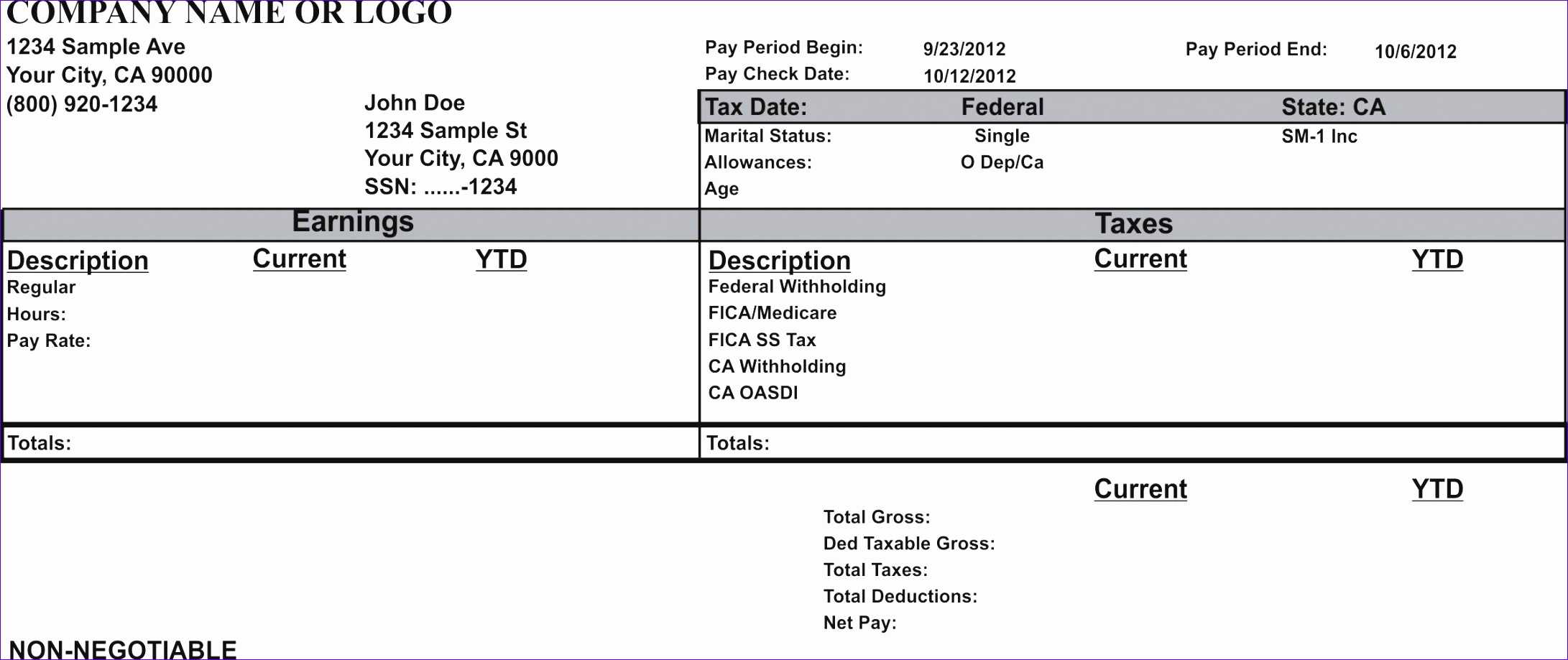 Pay Stub Worksheet | Printable Worksheets And Activities For In Blank Pay Stub Template Word