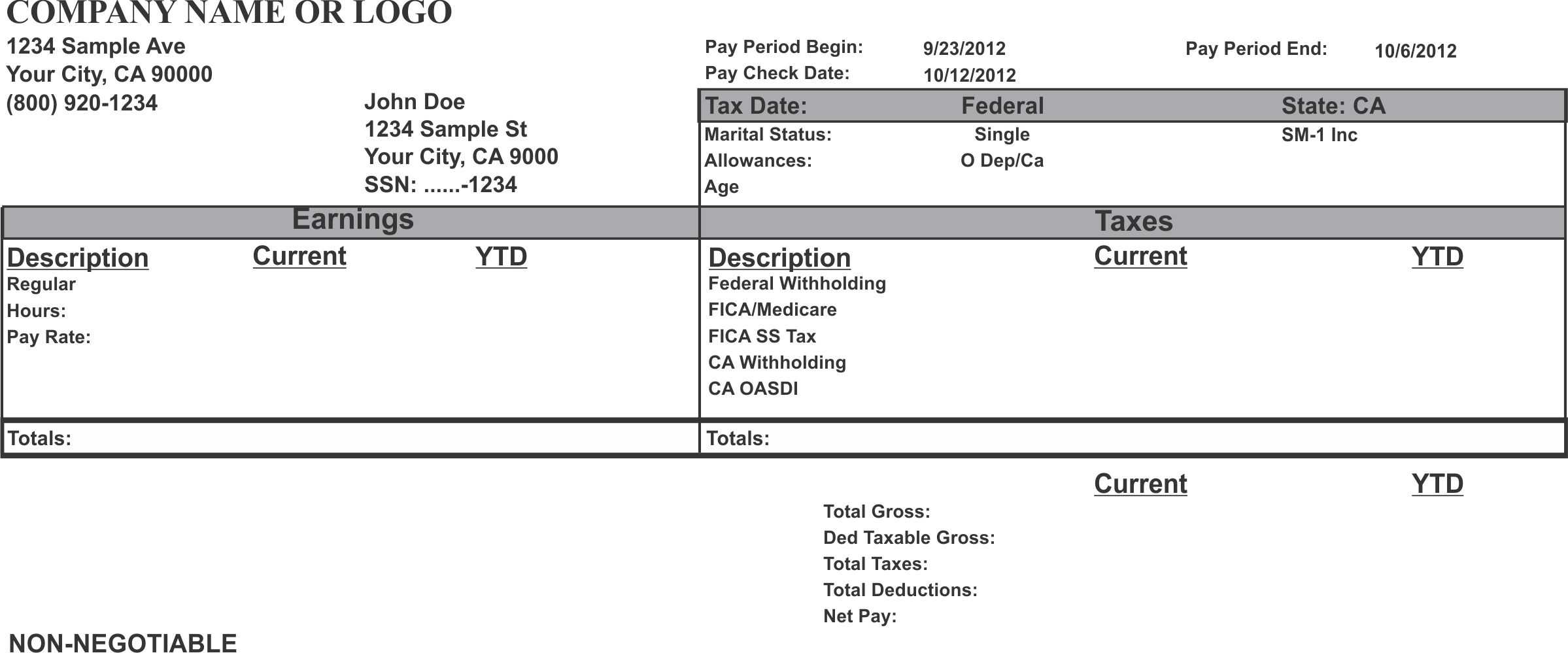 Pay Stub Worksheet | Printable Worksheets And Activities For Regarding Free Pay Stub Template Word