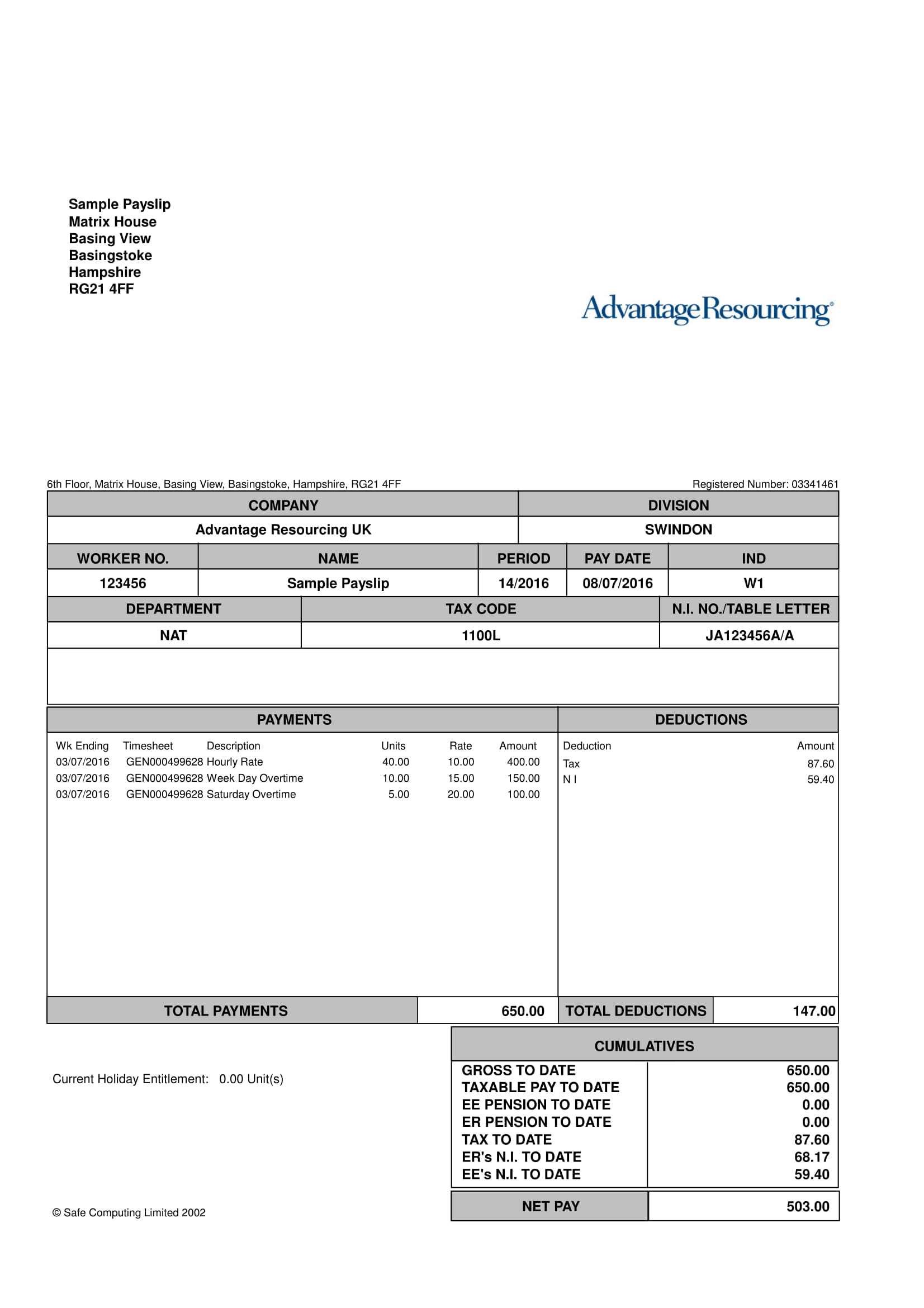 Payslip Templates | 28+ Free Printable Excel & Word Formats Within Blank Payslip Template
