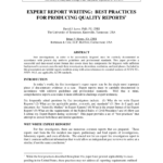 Pdf) Expert Report Writing: Best Practices For Producing Pertaining To Expert Witness Report Template