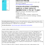 Pdf) Inclusive Education In Developing Countries: A Closer Pertaining To Country Report Template Middle School