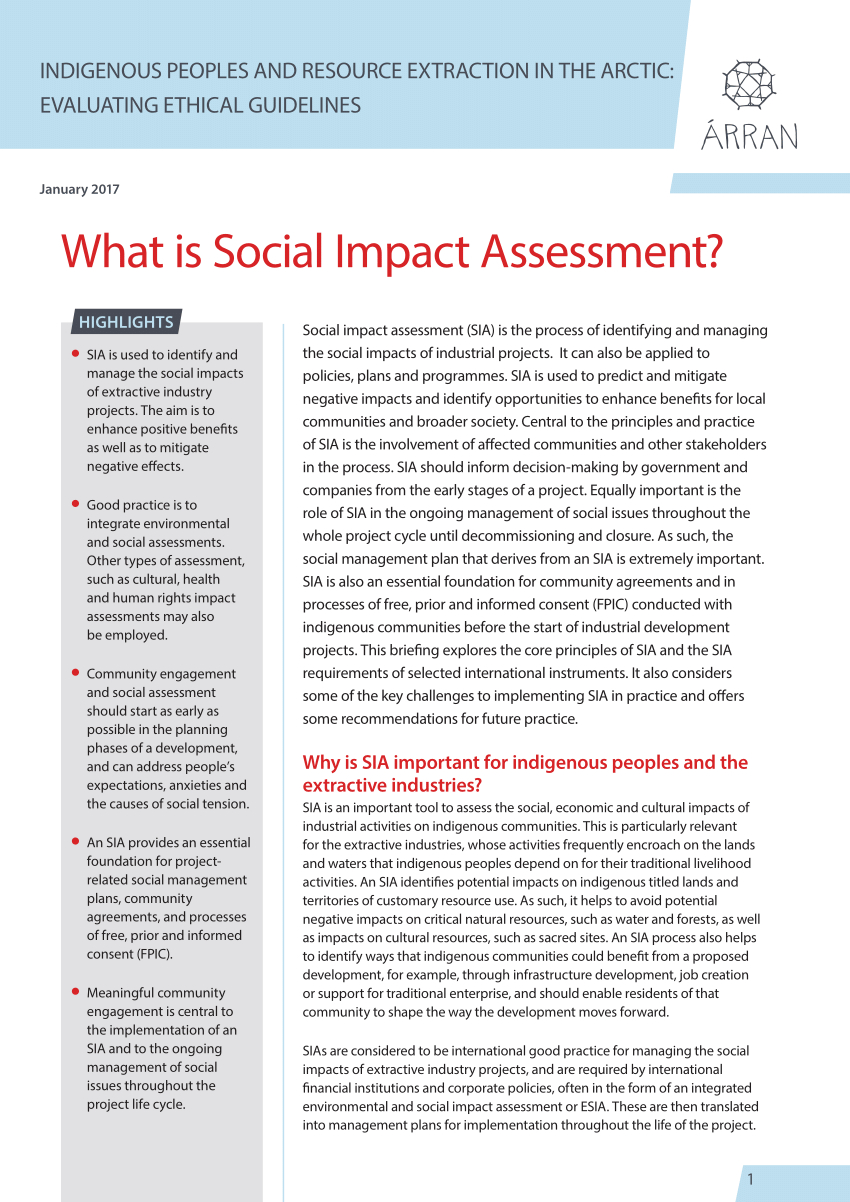 Pdf) What Is Social Impact Assessment? Pertaining To Environmental Impact Report Template