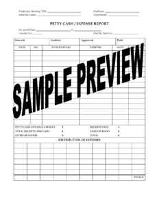 Petty Cash Expense Report For Film Or Tv Production within Petty Cash Expense Report Template