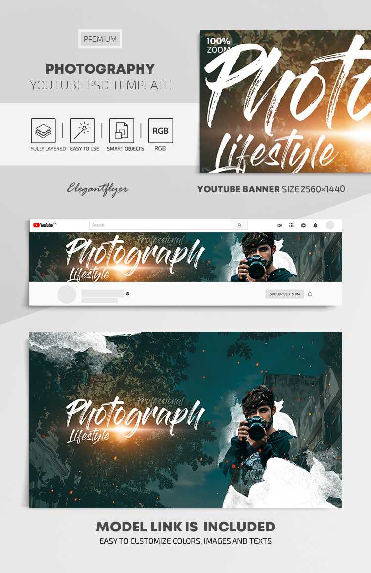 Photography – Youtube Channel Banner Psd Template Regarding Photography Banner Template