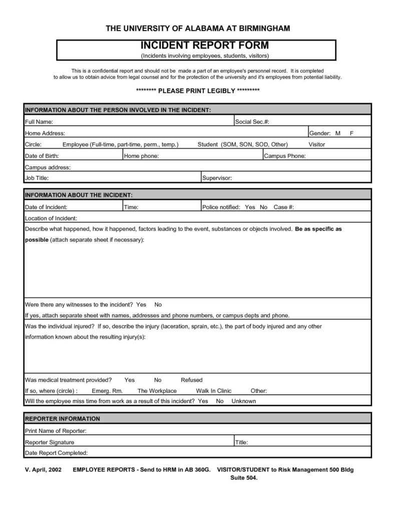 Physical Security Incident Report Template And Accident Inside Physical Security Report Template