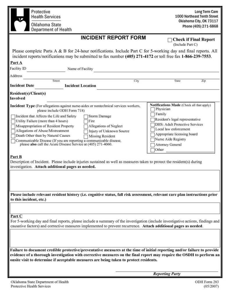 Physical Security Incident Report Template And Free Inside Physical Security Report Template
