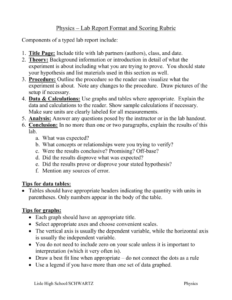 Physics Lab Template - Raptor.redmini.co For Physics Lab pertaining to Physics Lab Report Template