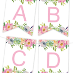 Pink Floral Printable Banner – Chicfetti For Free Bridal Shower Banner Template