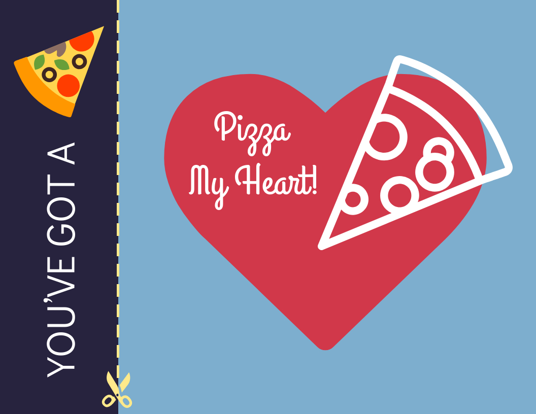 Pizza My Heart Valentine's Day Card Template With Boyfriend Report Card Template