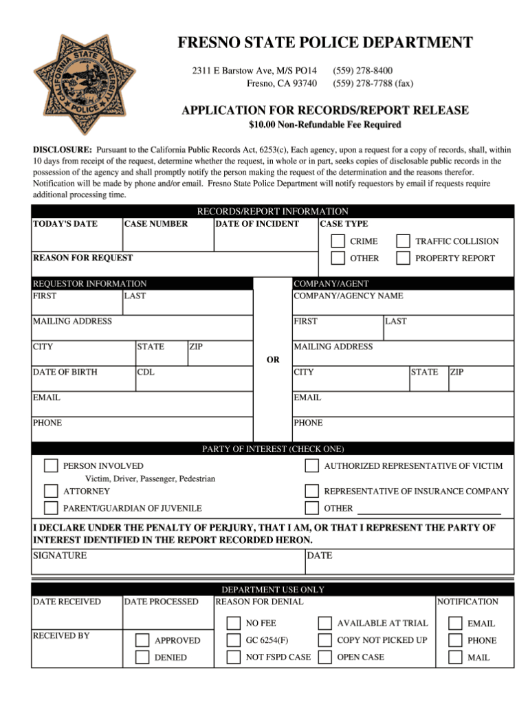 Police Report Template Pdf