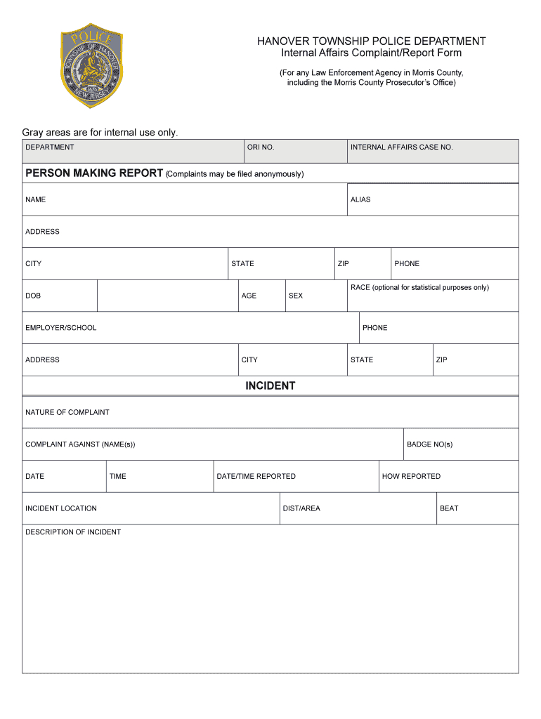 Police Report Template - Fill Online, Printable, Fillable Within Police Report Template Pdf