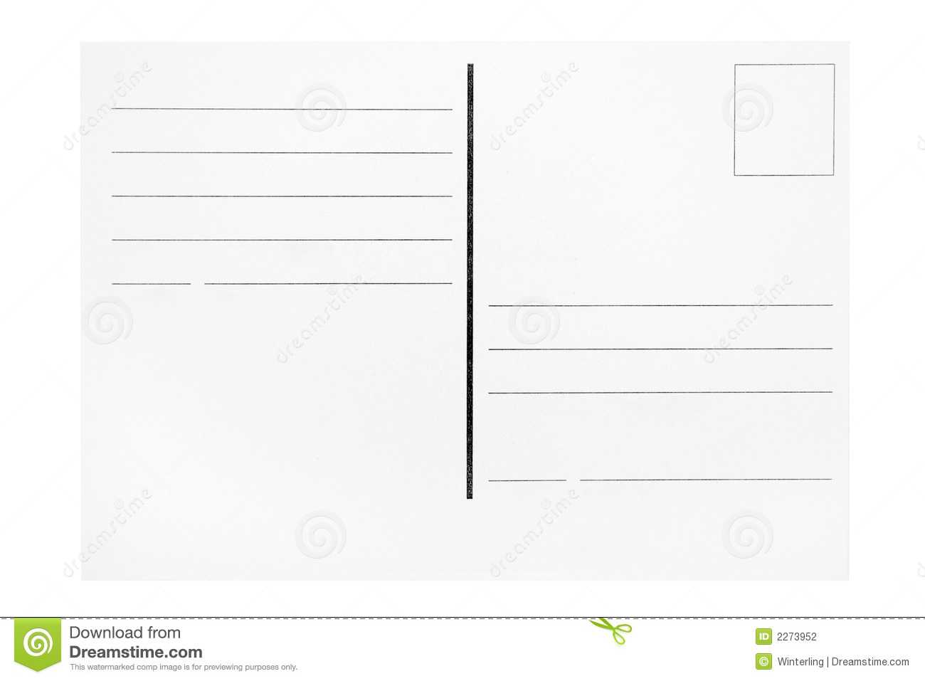 Postcard Template Stock Photo. Image Of Copy, Airmail – 2273952 Regarding Free Blank Postcard Template For Word