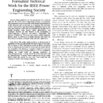 Preparation Of A Formatted Technical Work For The Ieee Power With Regard To Ieee Template Word 2007