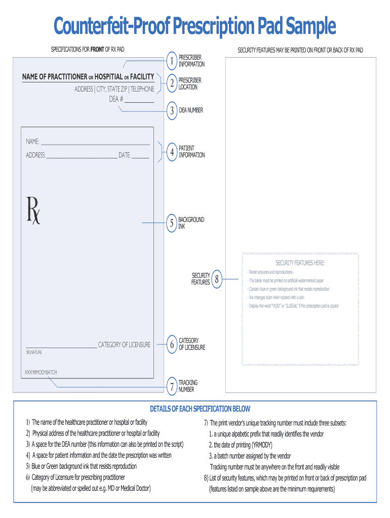 Prescription Pad Template – Fill Online, Printable, Fillable Within Blank Prescription Pad Template