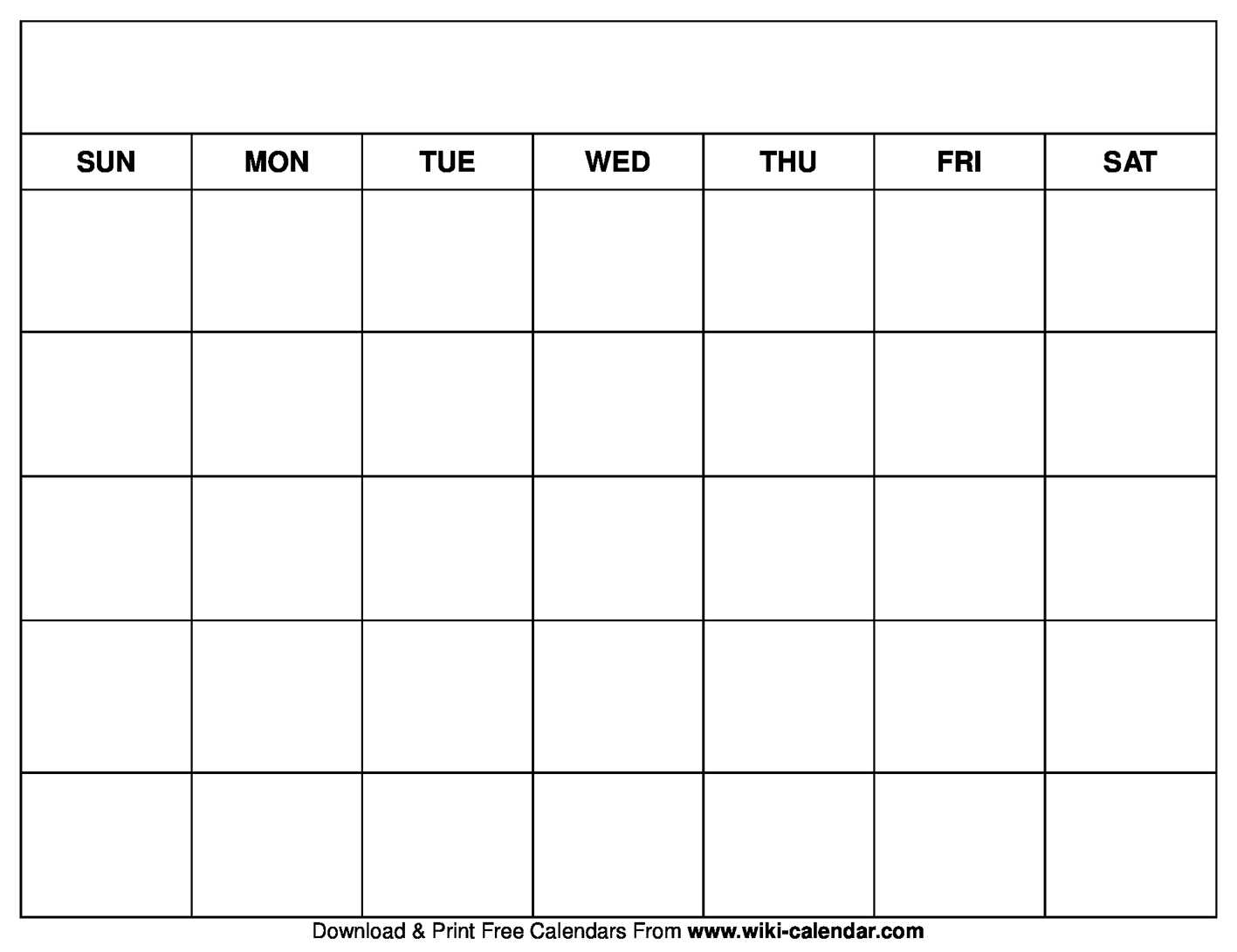 Printable Blank Calendar Templates Throughout Full Page Blank Calendar Template