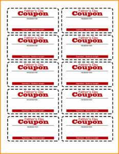 Printable Blank Coupon Template - Barati.ald2014 in Blank Coupon Template Printable