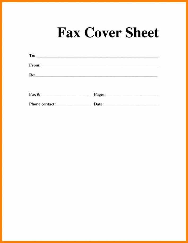 Printable Blank Microsoft Word Fax Cover Sheet Throughout Fax Template Word 2010