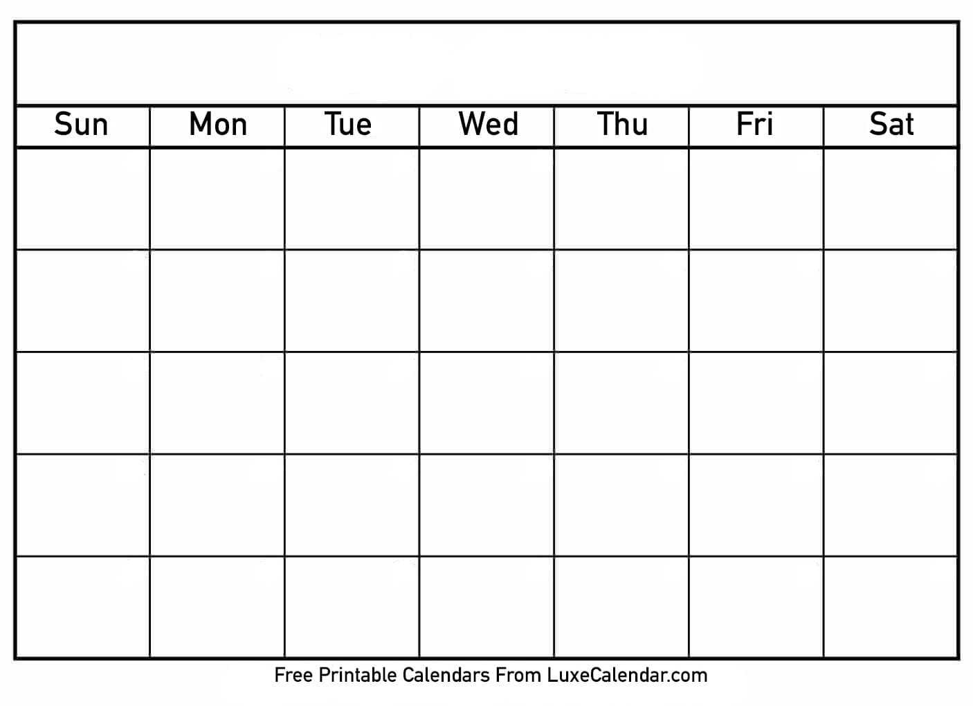 Printable Calendar Templates Full Page – Calendar Intended For Blank Calender Template