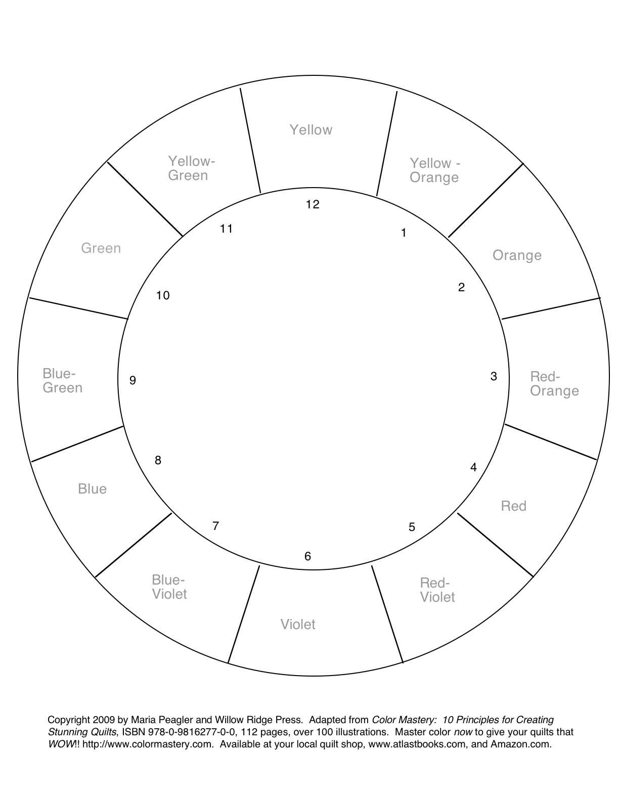 Printable Color Wheel Worksheet | Printable Worksheets And Regarding Blank Color Wheel Template