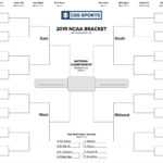 Printable Ncaa Tournament Bracket For March Madness 2019 For Blank March Madness Bracket Template