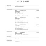 Printable Resume Template Free | Template Business Psd With Regard To Free Blank Cv Template Download
