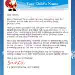 Printable Santa Letter With Personalized Banner | Intended For Santa Letter Template Word