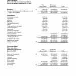 Printable Small Church Financial Statement Template Intended For Monthly Financial Report Template
