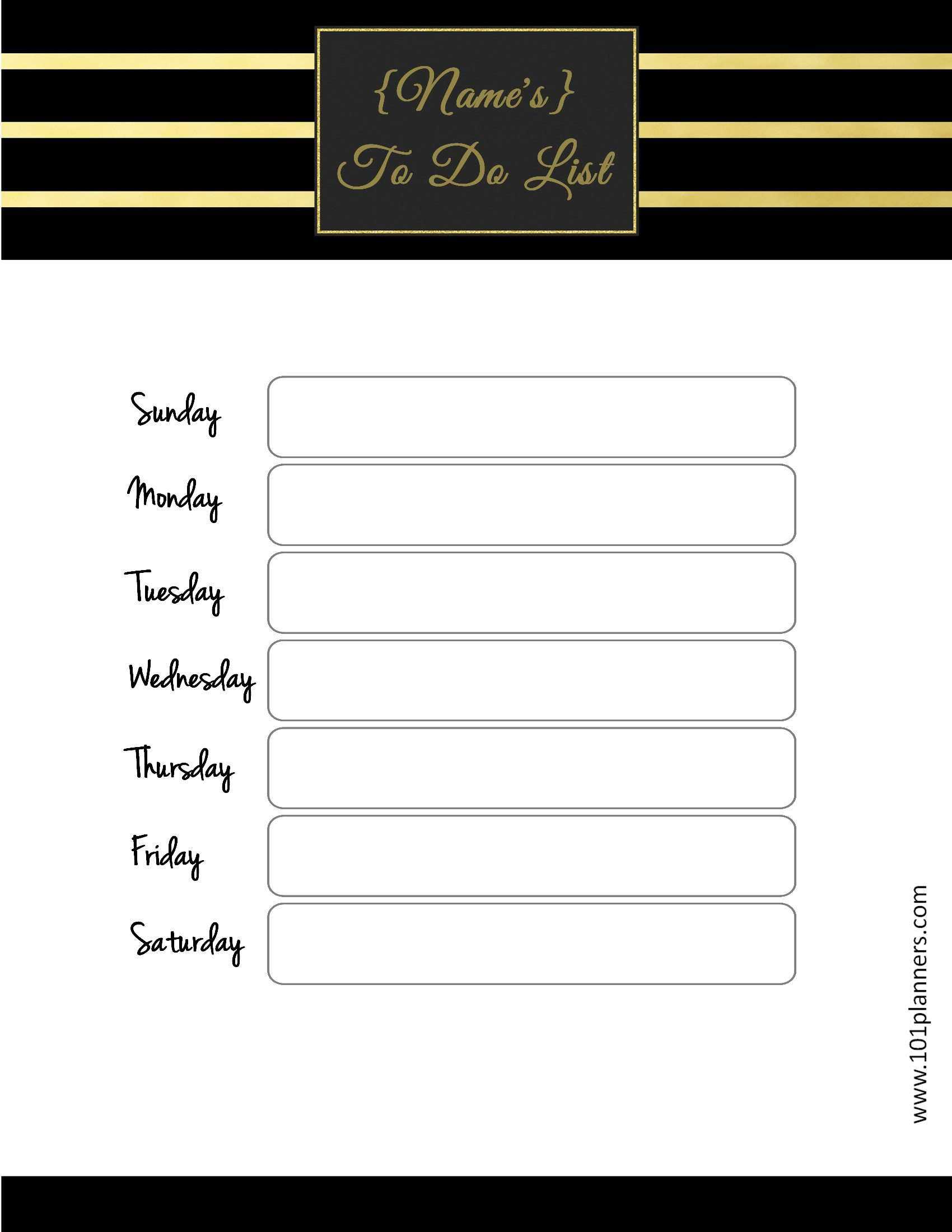 Printable To Do List With Regard To Blank To Do List Template